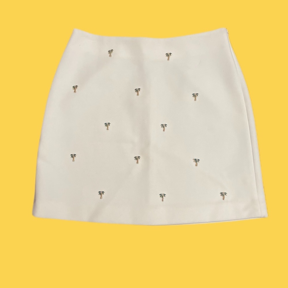 maje Women's Palm-tree Appliqué Mini Skirt